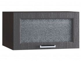 Шкаф верхний горизонтальный со стеклом 610, ШВГС 610 (Клен серый/корпус венге) в Нерюнгри - neryungri.katalogmebeli.com | фото