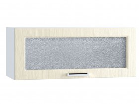 Шкаф верхний горизонтальный со стеклом 800, ШВГС 800 (Клен кремовый/корпус белый) в Нерюнгри - neryungri.katalogmebeli.com | фото