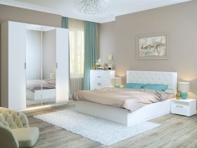 Спальня Тиффани (Белый текстурный) в Нерюнгри - neryungri.katalogmebeli.com | фото 1