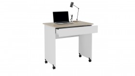 Компьютерный стол «Diamond» тип 2 (Дуб Сонома/Белый) в Нерюнгри - neryungri.katalogmebeli.com | фото 4