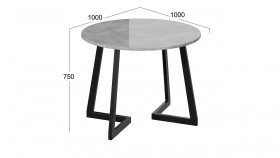 Стол обеденный «Гарда» Тип 1 (Белый/Стекло матовое черный графит) в Нерюнгри - neryungri.katalogmebeli.com | фото 7