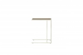 Стол приставной Скандик 42.24 (со стеклом) (металл: белый) в Нерюнгри - neryungri.katalogmebeli.com | фото 3