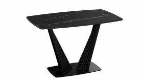Стол раздвижной «Фабио» Тип 1 (Черный муар/Стекло черное) в Нерюнгри - neryungri.katalogmebeli.com | фото 5