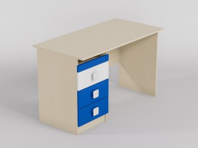 Стол (прямая столешница) Скай люкс (Синий/Белый/корпус Клен) в Нерюнгри - neryungri.katalogmebeli.com | фото