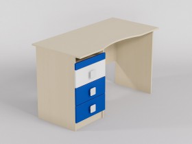 Стол (столешница с выемкой) Скай (Синий/Белый/корпус Клен) в Нерюнгри - neryungri.katalogmebeli.com | фото 1