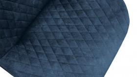 Стул «Оливер» К1С Черный муар/Микровелюр Wellmart Blue в Нерюнгри - neryungri.katalogmebeli.com | фото 3
