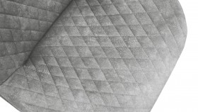 Стул «Оливер» К1С Черный муар/Микровелюр Wellmart Silver в Нерюнгри - neryungri.katalogmebeli.com | фото 3