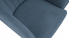 Стул «Верона» Т6 Черный муар/Велюр D007 Пыльно-синий в Нерюнгри - neryungri.katalogmebeli.com | фото 3