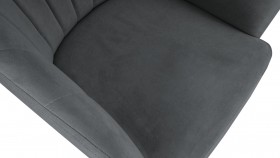 Стул «Верона» Т6 Черный муар/Велюр D016 Темно-серый в Нерюнгри - neryungri.katalogmebeli.com | фото 3