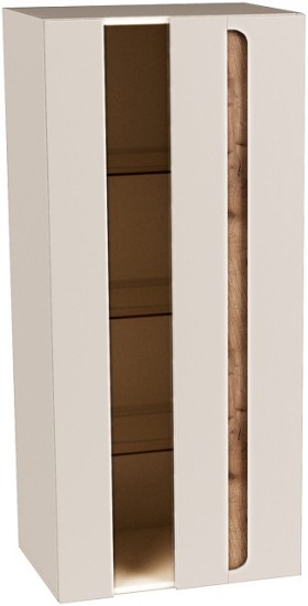 Валенсия (Шкаф навесной витрина Кашемир/Софт сантьяго) в Нерюнгри - neryungri.katalogmebeli.com | фото