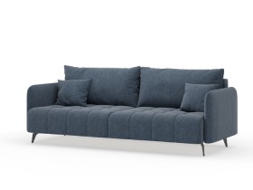 Валериан диван трёхместный прямой Синий, ткань RICO FLEX 101 в Нерюнгри - neryungri.katalogmebeli.com | фото