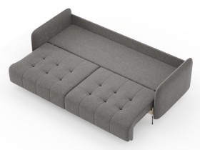 Валериан диван трёхместный прямой Стальной, ткань RICO FLEX 9292 в Нерюнгри - neryungri.katalogmebeli.com | фото 3