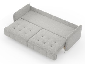 Валериан диван трёхместный прямой Светло-серый, ткань RICO FLEX 108 в Нерюнгри - neryungri.katalogmebeli.com | фото 2