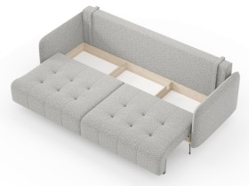 Валериан диван трёхместный прямой Светло-серый, ткань RICO FLEX 108 в Нерюнгри - neryungri.katalogmebeli.com | фото 3