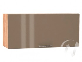 Валерия-М Шкаф верхний горизонтальный 800, ШВГ 800 (Капучино глянец/корпус дуб крафт золотой) в Нерюнгри - neryungri.katalogmebeli.com | фото