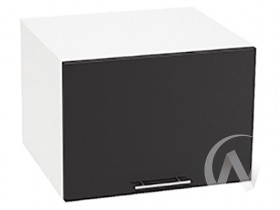Шкаф верхний Валерия-М ШВГ-510 (Черный металлик/Белый/горизонтальный/глубокий) в Нерюнгри - neryungri.katalogmebeli.com | фото