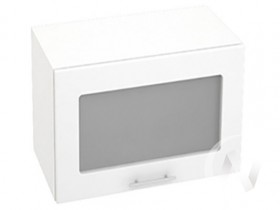 Шкаф со стеклом Валерия-М ШВГС-609 (Белый глянец/Белый/верхний/горизонтальный/высокий) в Нерюнгри - neryungri.katalogmebeli.com | фото