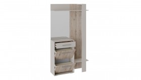 Шкаф для одежды «Нуар» тип 1 Фон серый/Дуб сонома в Нерюнгри - neryungri.katalogmebeli.com | фото 3