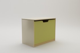 Ящик для игрушек Смайли (Зеленый/корпус Клен) в Нерюнгри - neryungri.katalogmebeli.com | фото