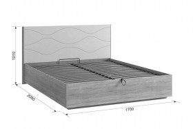 Зара Кровать 1.6 Люкс дуб сонома/белый в Нерюнгри - neryungri.katalogmebeli.com | фото 4