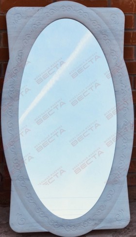 Зеркало Овальное МДФ Белый в Нерюнгри - neryungri.katalogmebeli.com | фото 1